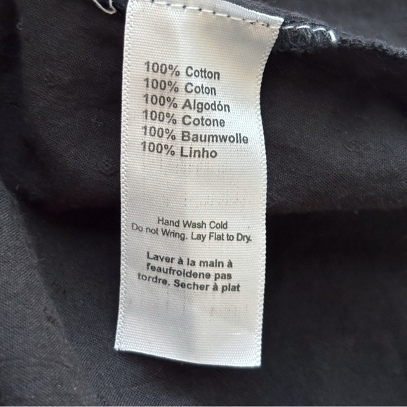 India Collection Emerson Fry Swiss Dot Blouse OS Black One Size - Picture 6 of 7